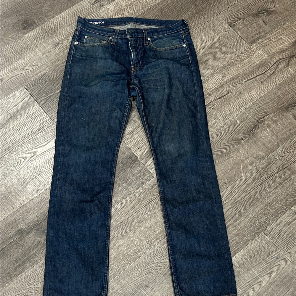 Bonobos Men's Dark Blue Straight Jeans 30x30